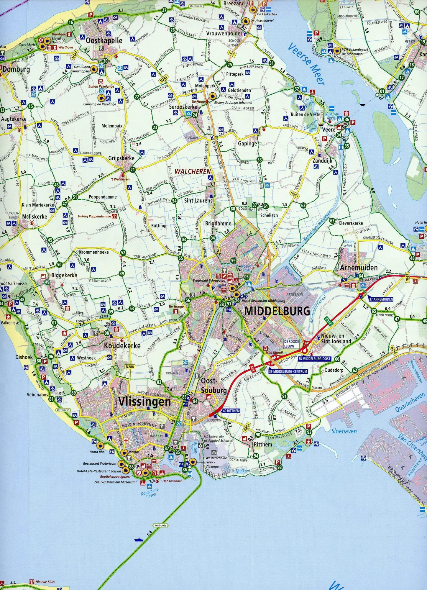 Bild: 9789018047337 | Zeeland zuid (Middelburg / Terneuzen) 1 : 66 000 | (Land-)Karte | 2023