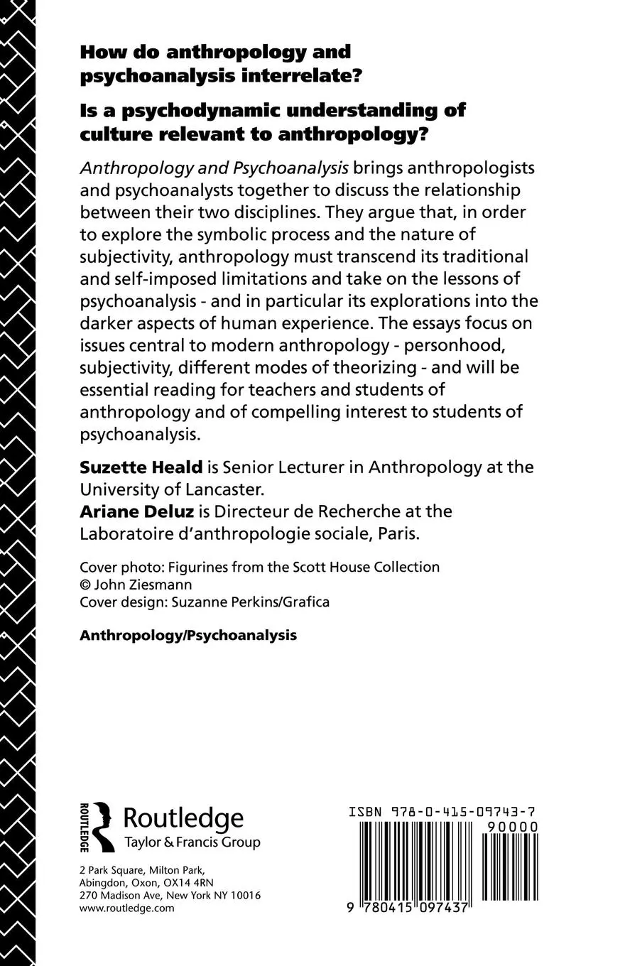 Rückseite: 9780415097437 | Anthropology and Psychoanalysis | An Encounter Through Culture | Buch