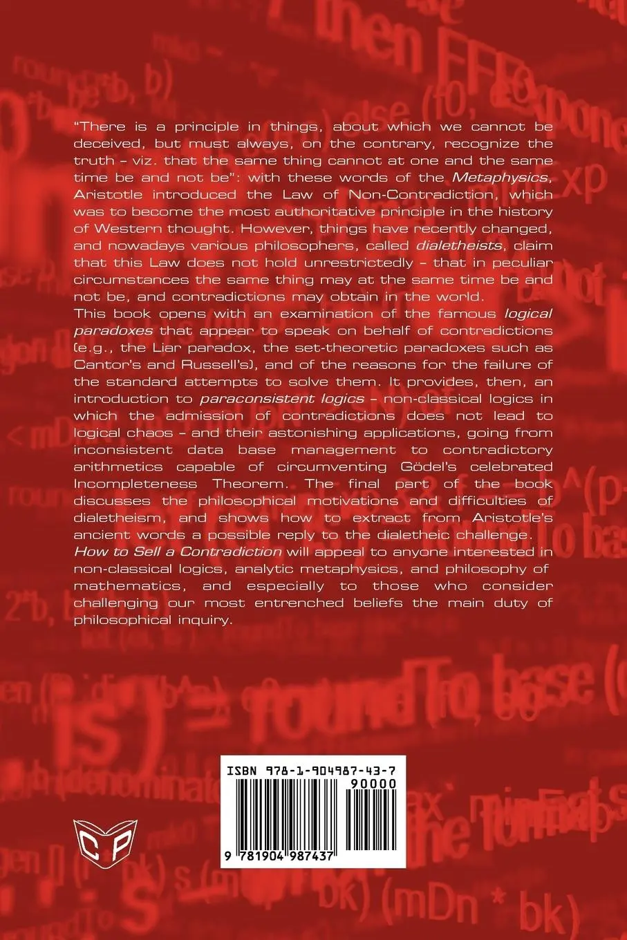 Rückseite: 9781904987437 | How to Sell a Contradiction | F. Berto | Taschenbuch | Englisch | 2007