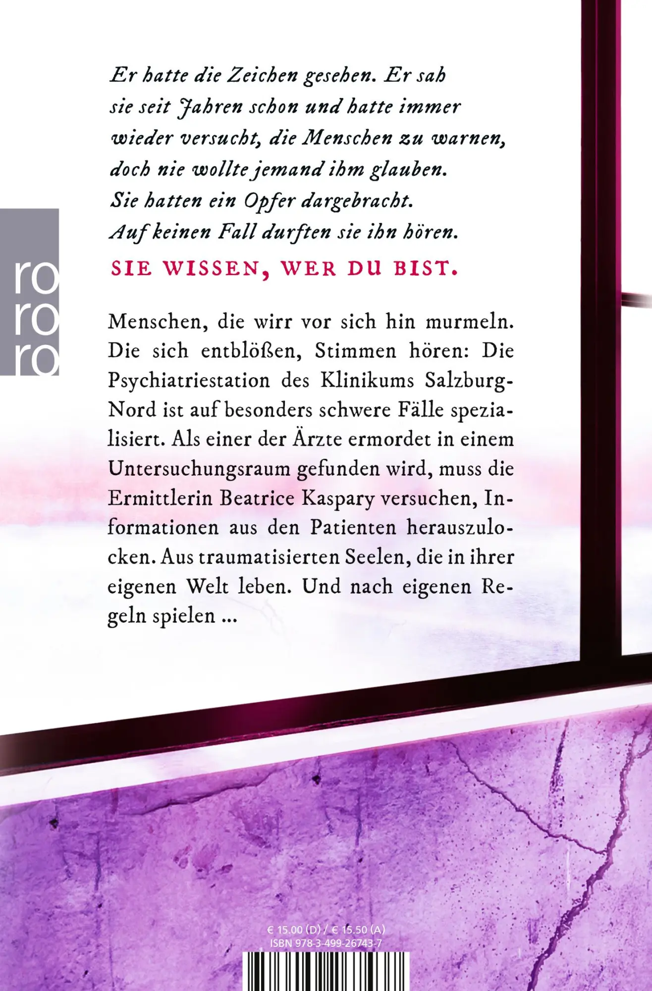 Rückseite: 9783499267437 | Stimmen | Ursula Poznanski | Taschenbuch | 464 S. | Deutsch | 2016