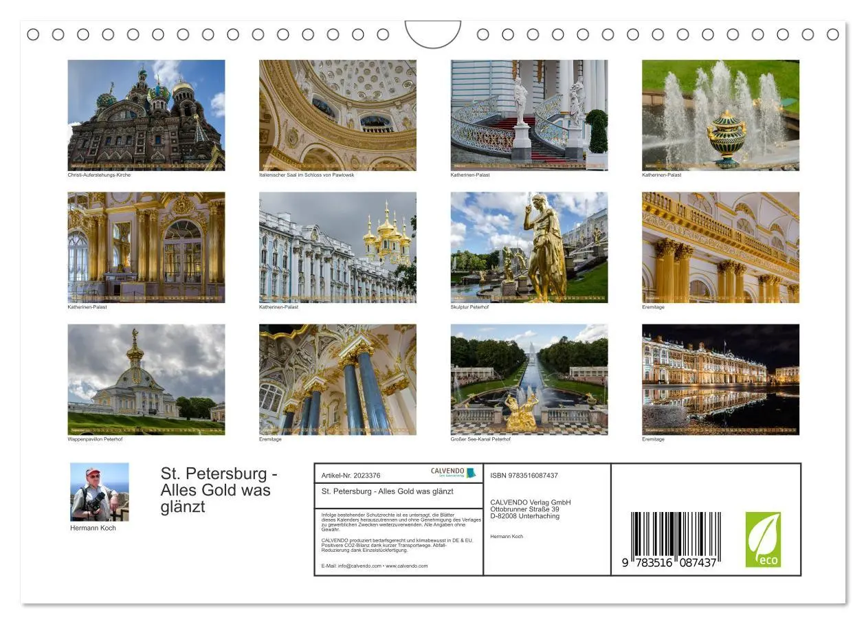 Bild: 9783516087437 | St. Petersburg - Alles Gold was glänzt (Wandkalender 2026 DIN A4...