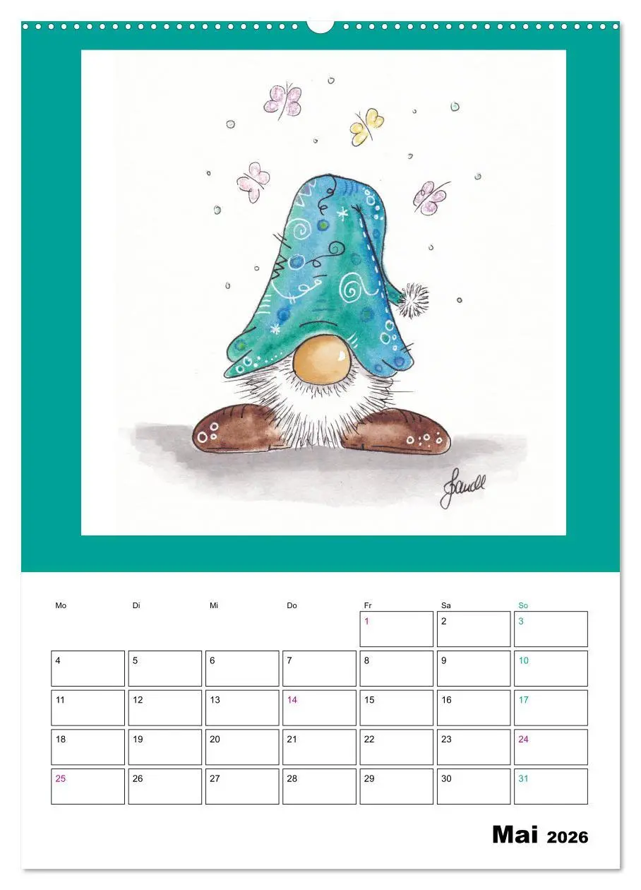Bild: 9783516397437 | WichtelParade (Wandkalender 2026 DIN A2 hoch), CALVENDO Monatskalender