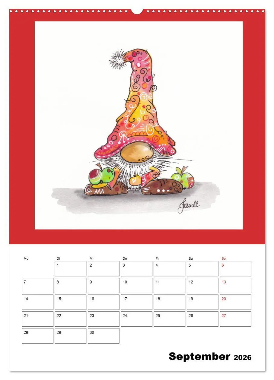 Bild: 9783516397437 | WichtelParade (Wandkalender 2026 DIN A2 hoch), CALVENDO Monatskalender