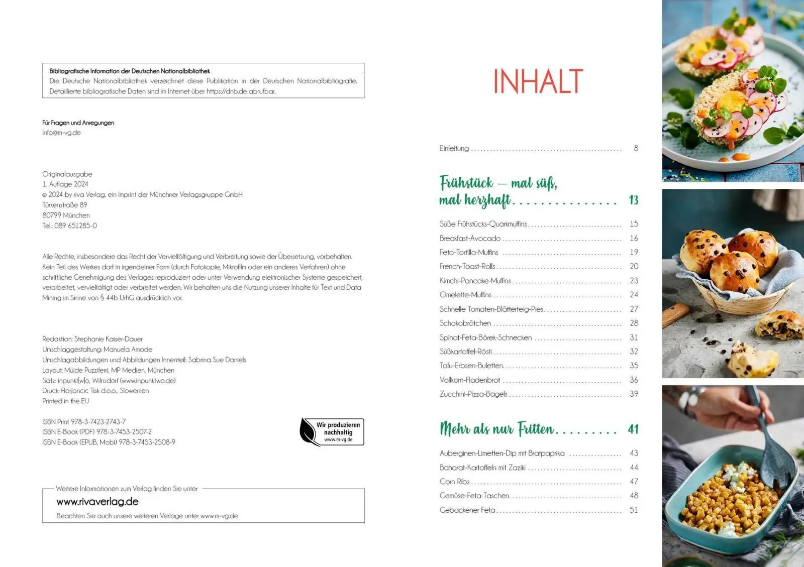 Bild: 9783742327437 | Das Airfryer-Kochbuch: Vegetarisch | Sabrina Sue Daniels | Taschenbuch