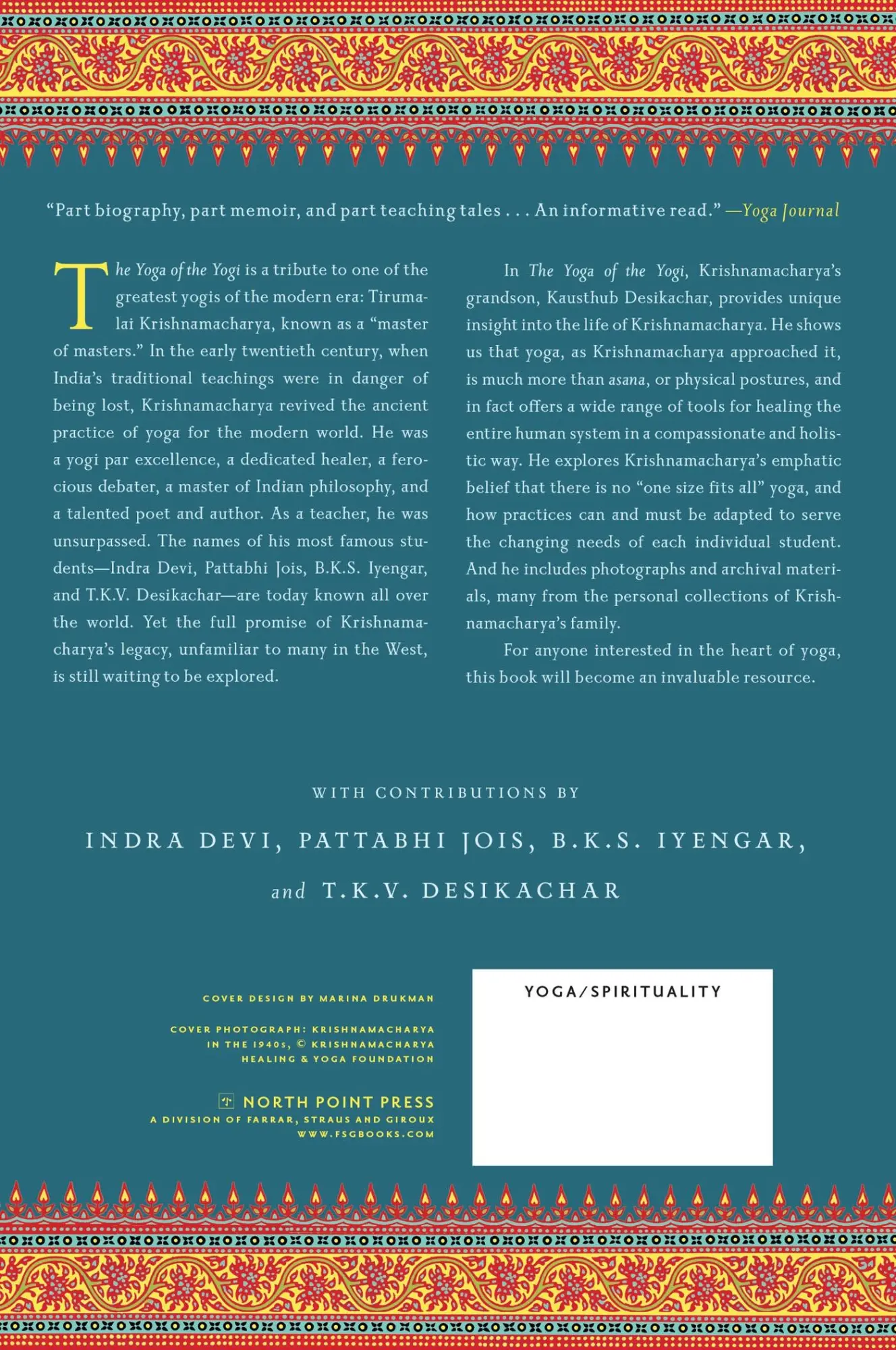 Rückseite: 9780865477537 | Yoga of the Yogi | Kausthub Desikachar | Taschenbuch | Englisch | 2011