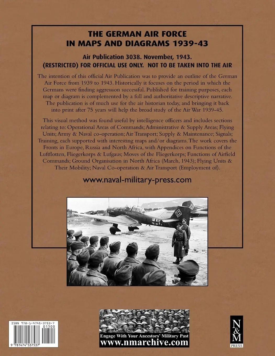 Rückseite: 9781474537537 | THE GERMAN AIR FORCE IN MAPS AND DIAGRAMS 1939-43 | 3038 | Taschenbuch