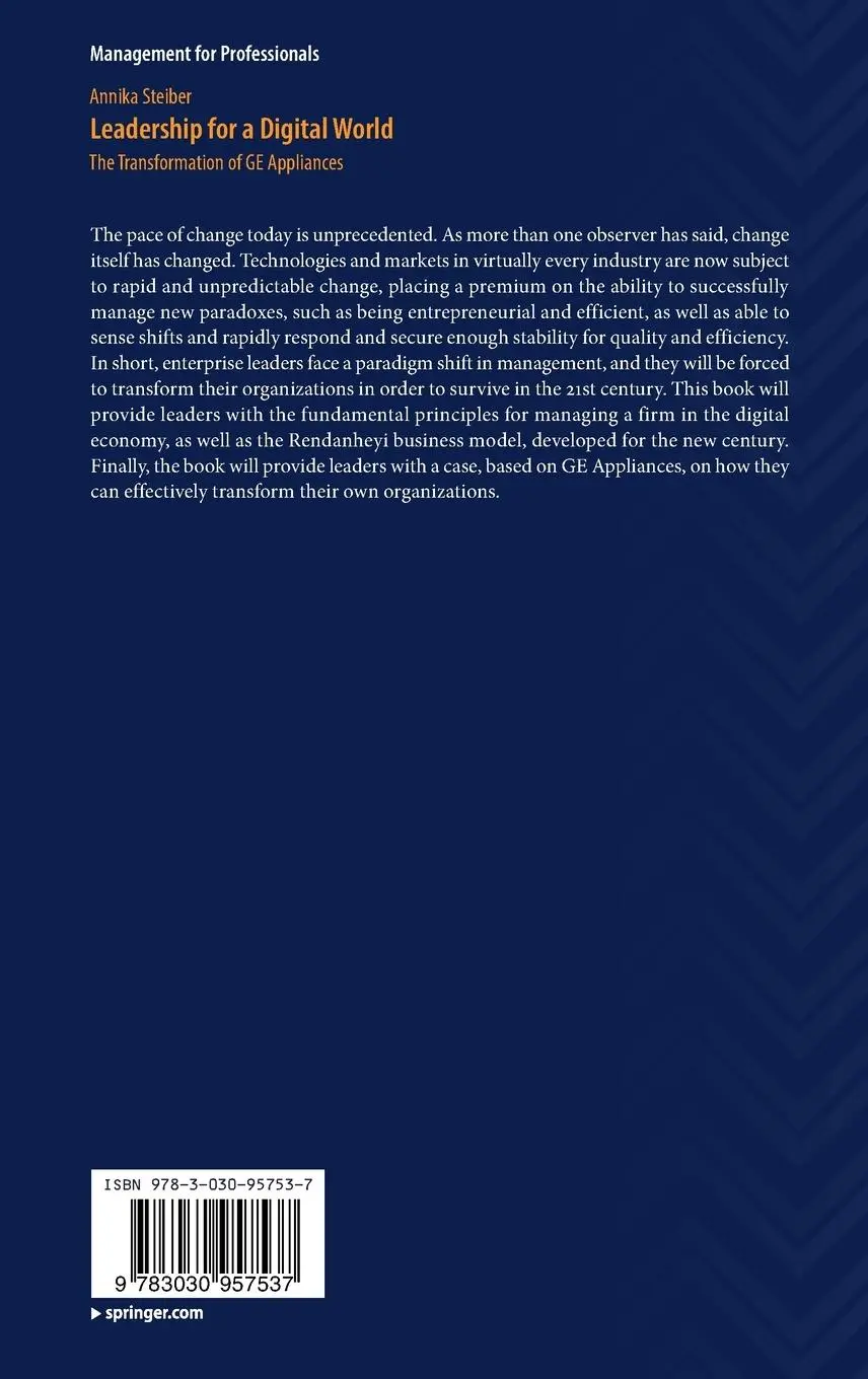 Rückseite: 9783030957537 | Leadership for a Digital World | The Transformation of GE Appliances