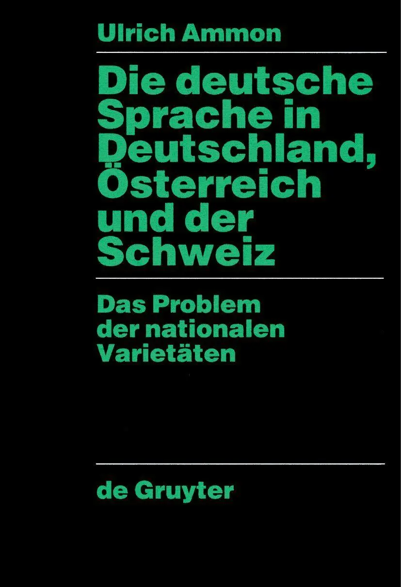 Cover: 9783110147537 | Die deutsche Sprache in Deutschland, Österreich und der Schweiz | Buch