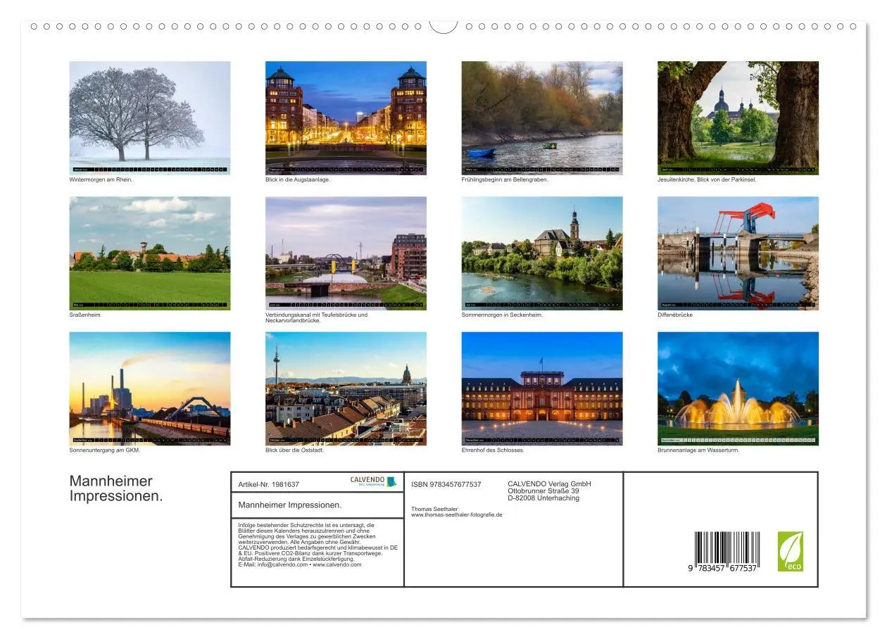 Bild: 9783457677537 | Mannheimer Impressionen. (hochwertiger Premium Wandkalender 2026...
