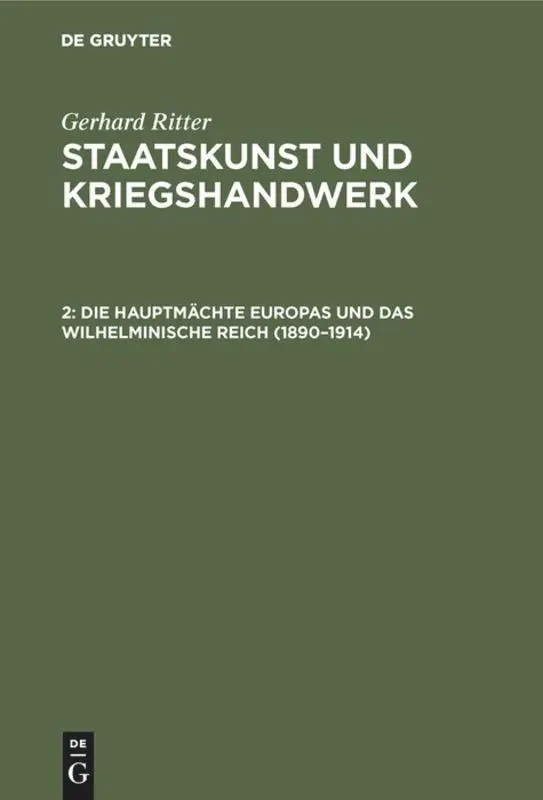 Cover: 9783486457537 | Die Hauptmächte Europas und das wilhelminische Reich (1890-1914)