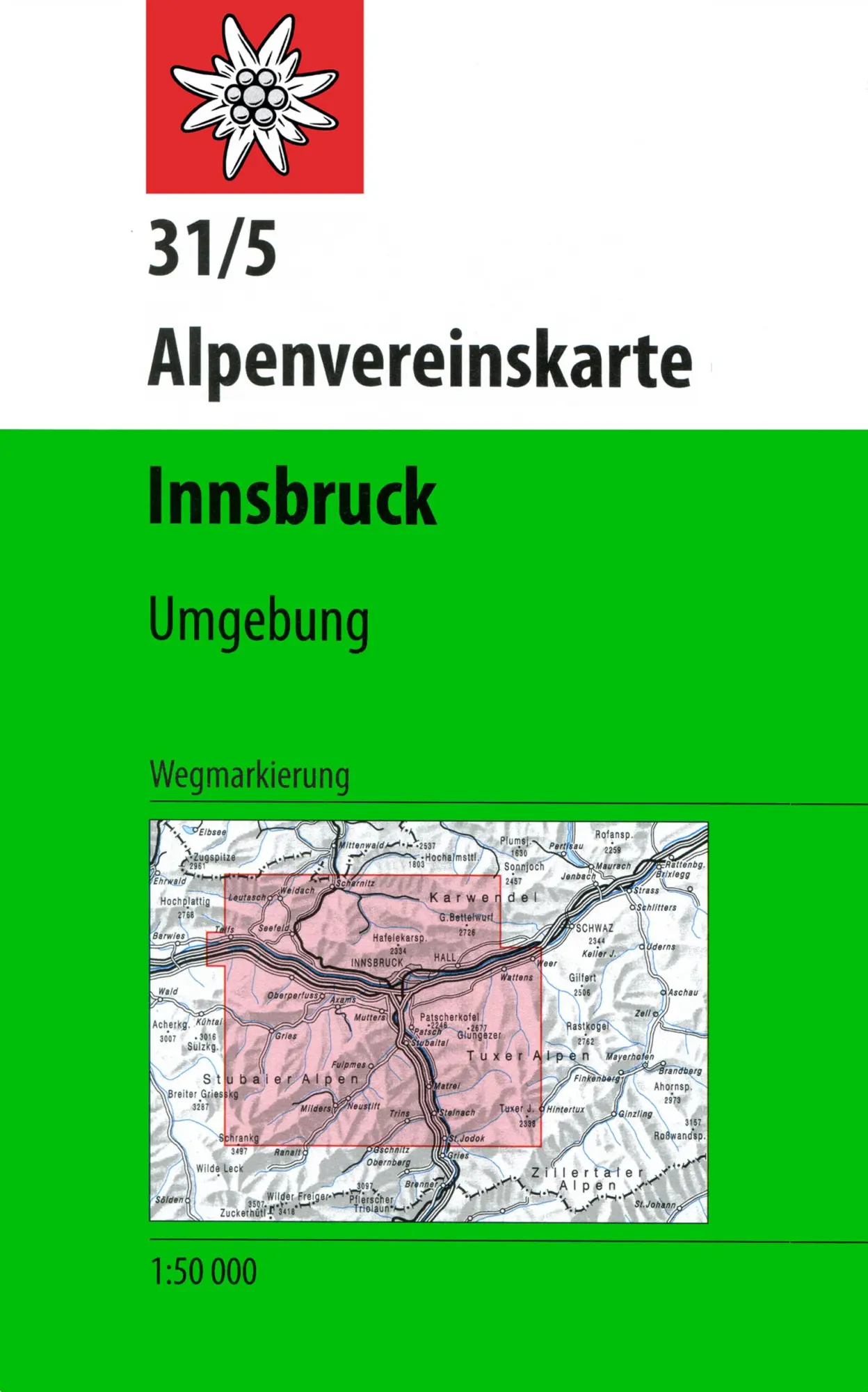 Cover: 9783928777537 | DAV Alpenvereinskarte 31/5 Innsbruck und Umgebung 1 : 50 000...