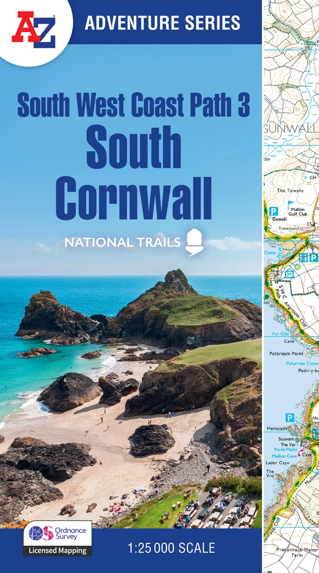 Cover: 9780008707637 | South West Coast Path 3 - South Cornwall | A-Z Maps | Taschenbuch