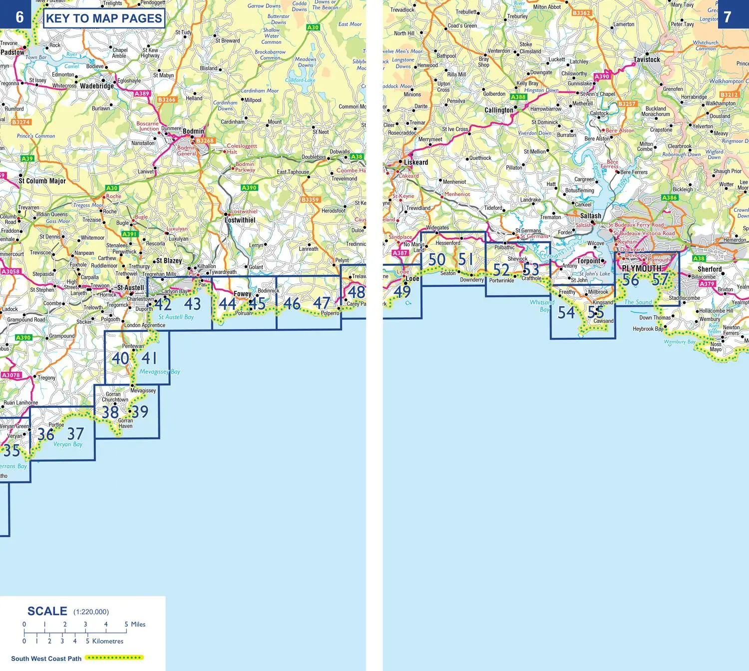 Bild: 9780008707637 | South West Coast Path 3 - South Cornwall | A-Z Maps | Taschenbuch