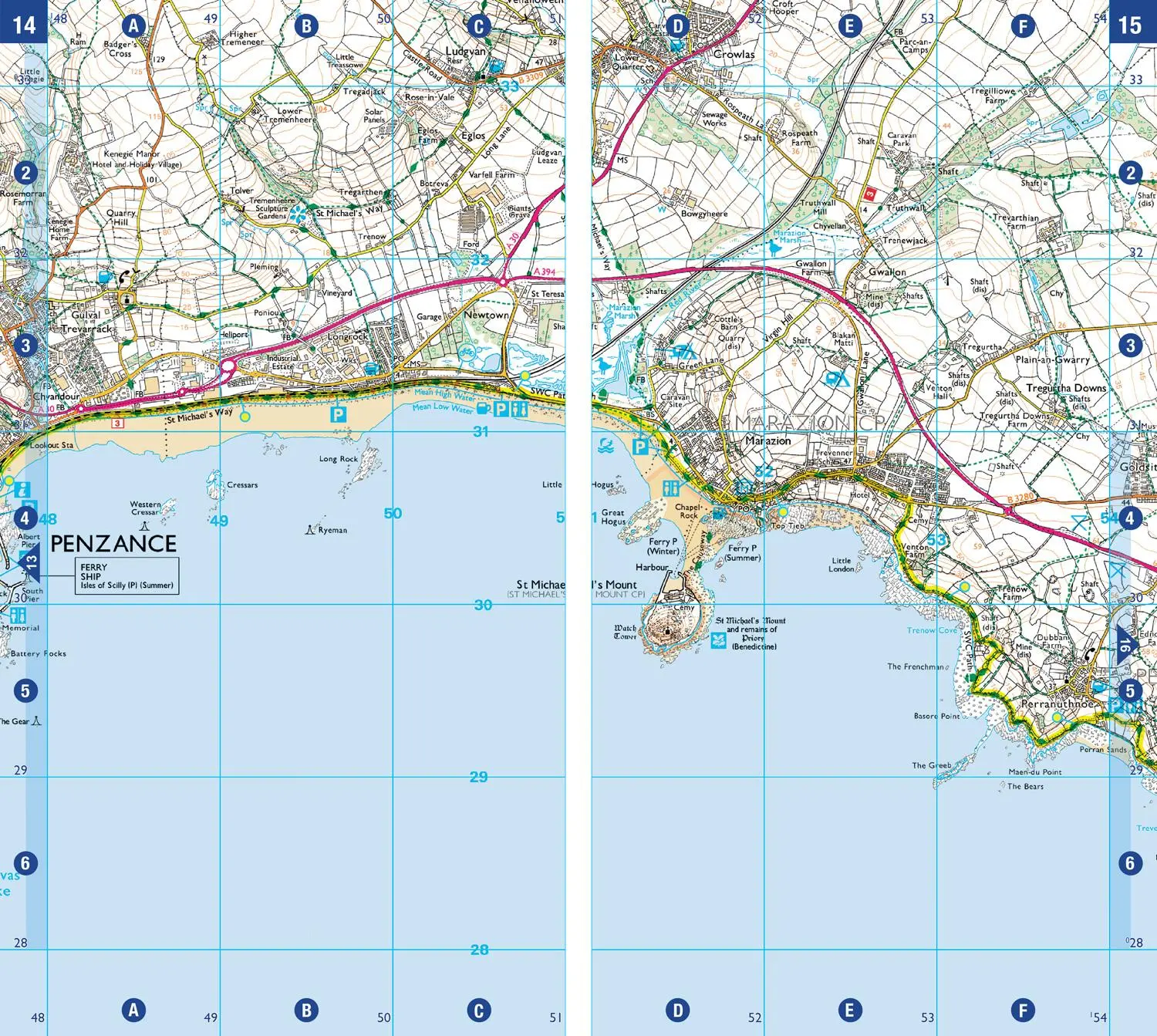 Bild: 9780008707637 | South West Coast Path 3 - South Cornwall | A-Z Maps | Taschenbuch