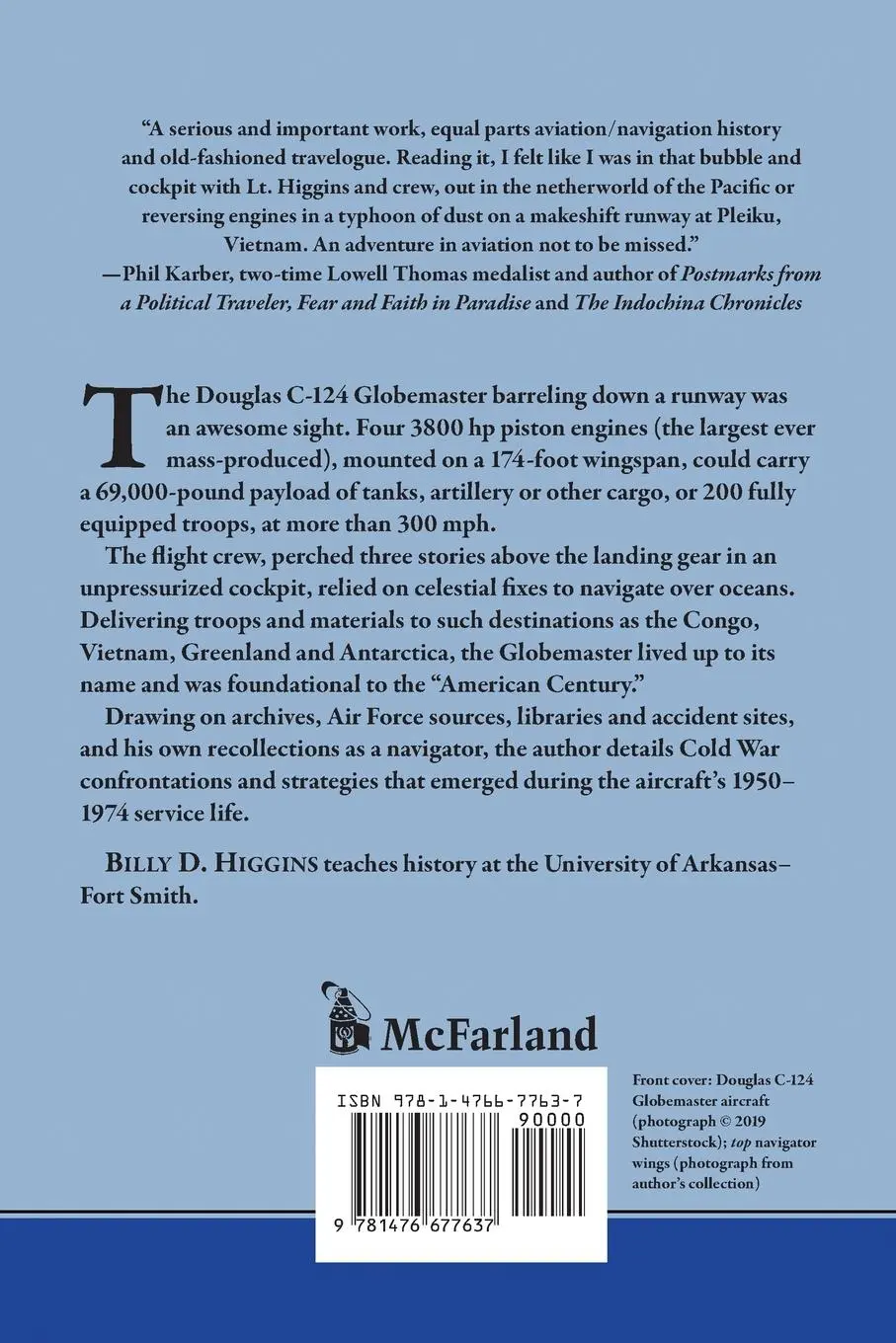 Rückseite: 9781476677637 | Navigating the C-124 Globemaster | Billy D. Higgins | Taschenbuch