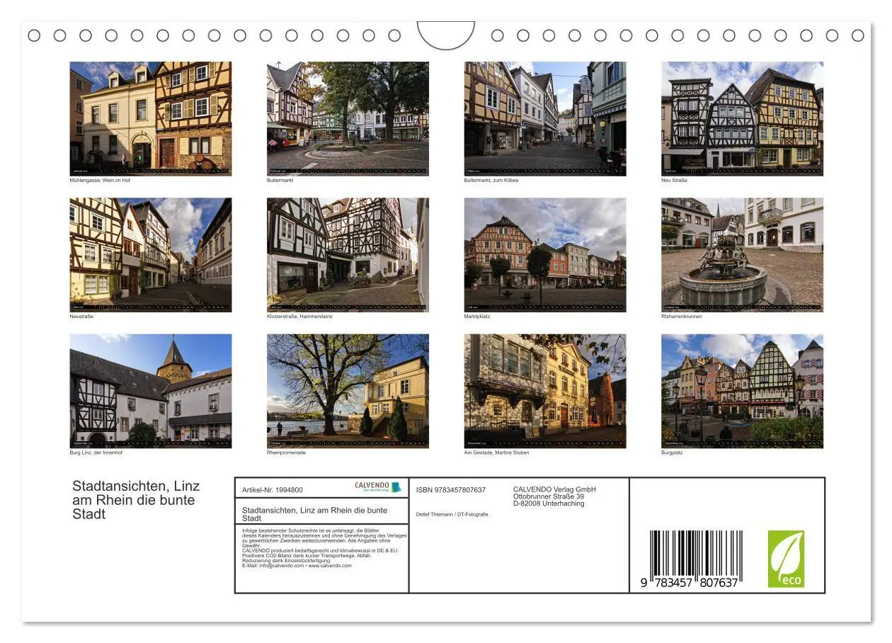Bild: 9783457807637 | Stadtansichten, Linz am Rhein die bunte Stadt (Wandkalender 2026...