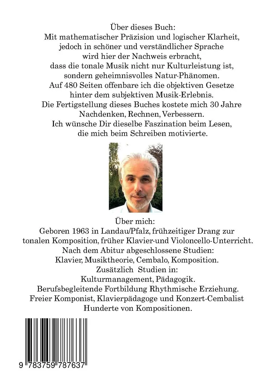 Rückseite: 9783759787637 | Musik ist ein Naturgesetz | Bernd Philippsen | Taschenbuch | 490 S.