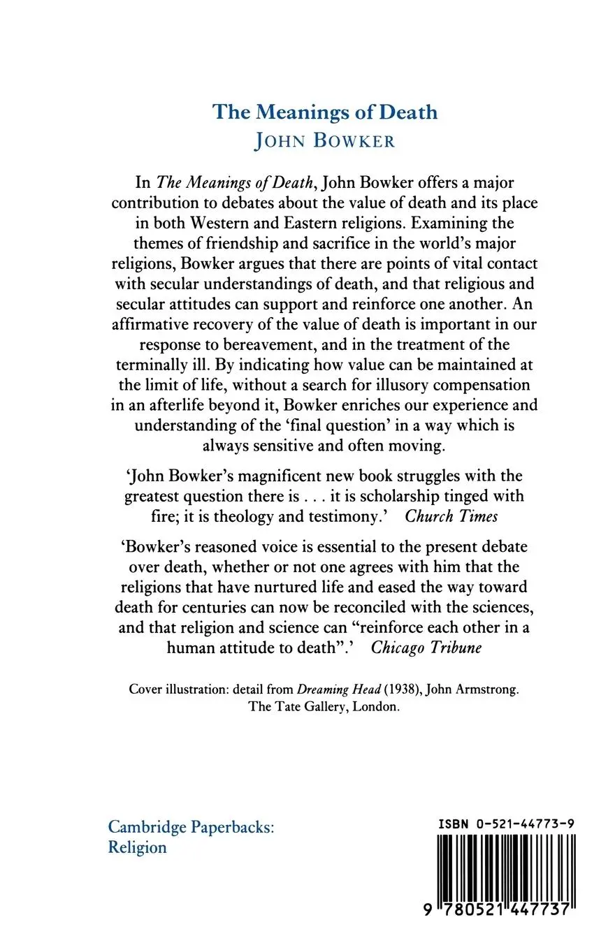 Rückseite: 9780521447737 | The Meanings of Death | John Bowker | Taschenbuch | Englisch | 2002