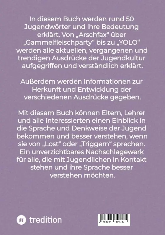 Rückseite: 9783384397737 | Jugendsprache verstehen | 50 Wörter über Kokolores | Manuel Kesting