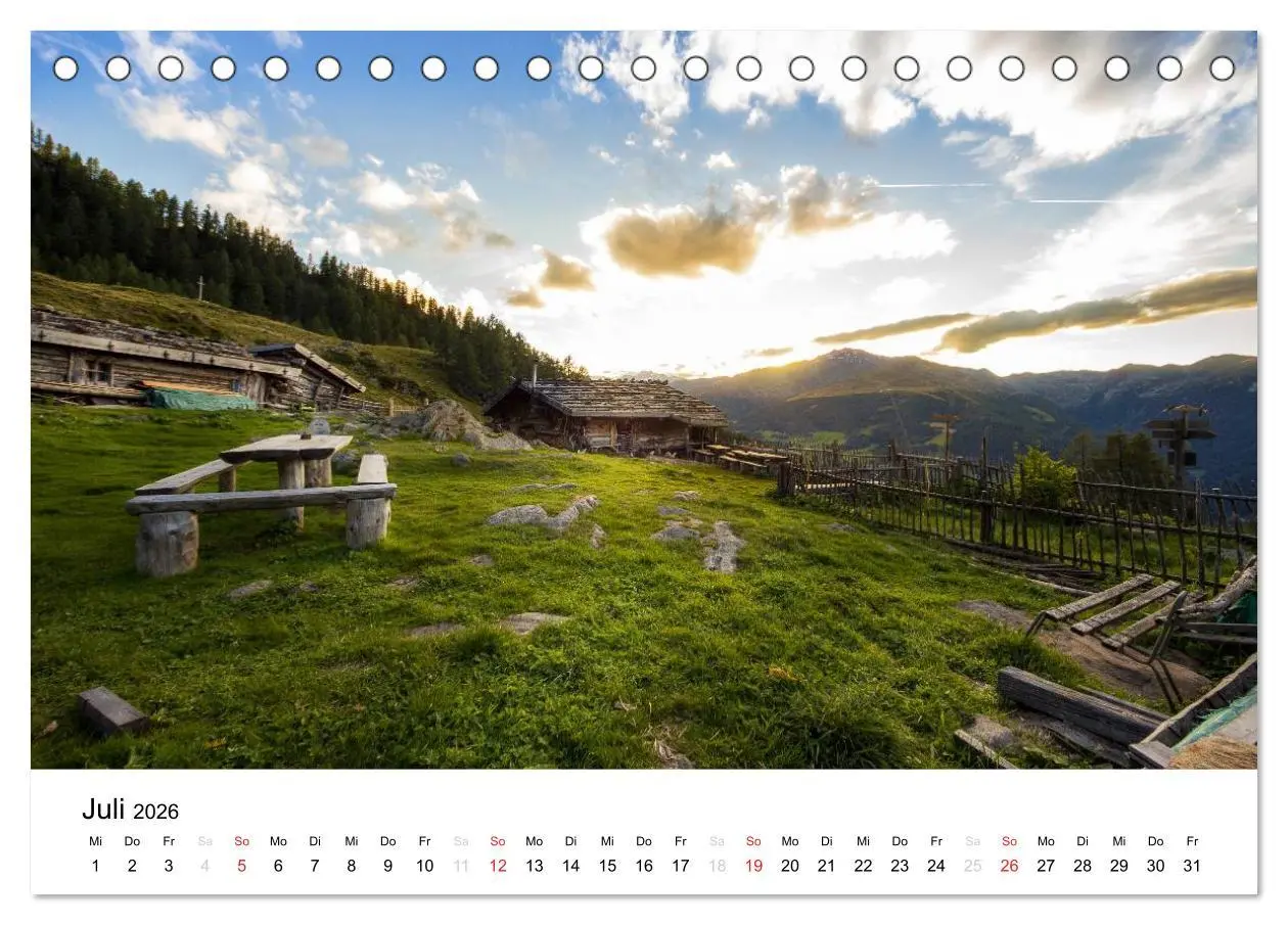 Bild: 9783457967737 | Almen im Ultental (Tischkalender 2026 DIN A5 quer), CALVENDO...