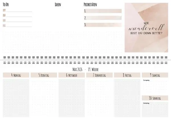 Bild: 9783731887737 | Tischkalender quer Plan it 2026 | Verlag Korsch | Kalender | 128 S.