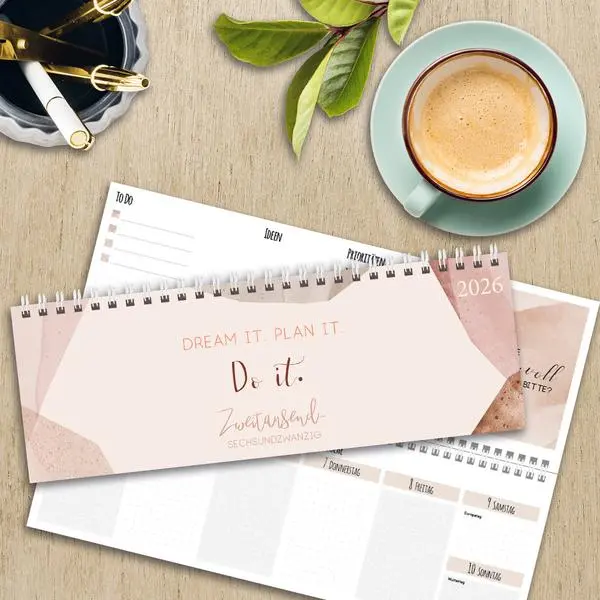 Bild: 9783731887737 | Tischkalender quer Plan it 2026 | Verlag Korsch | Kalender | 128 S.