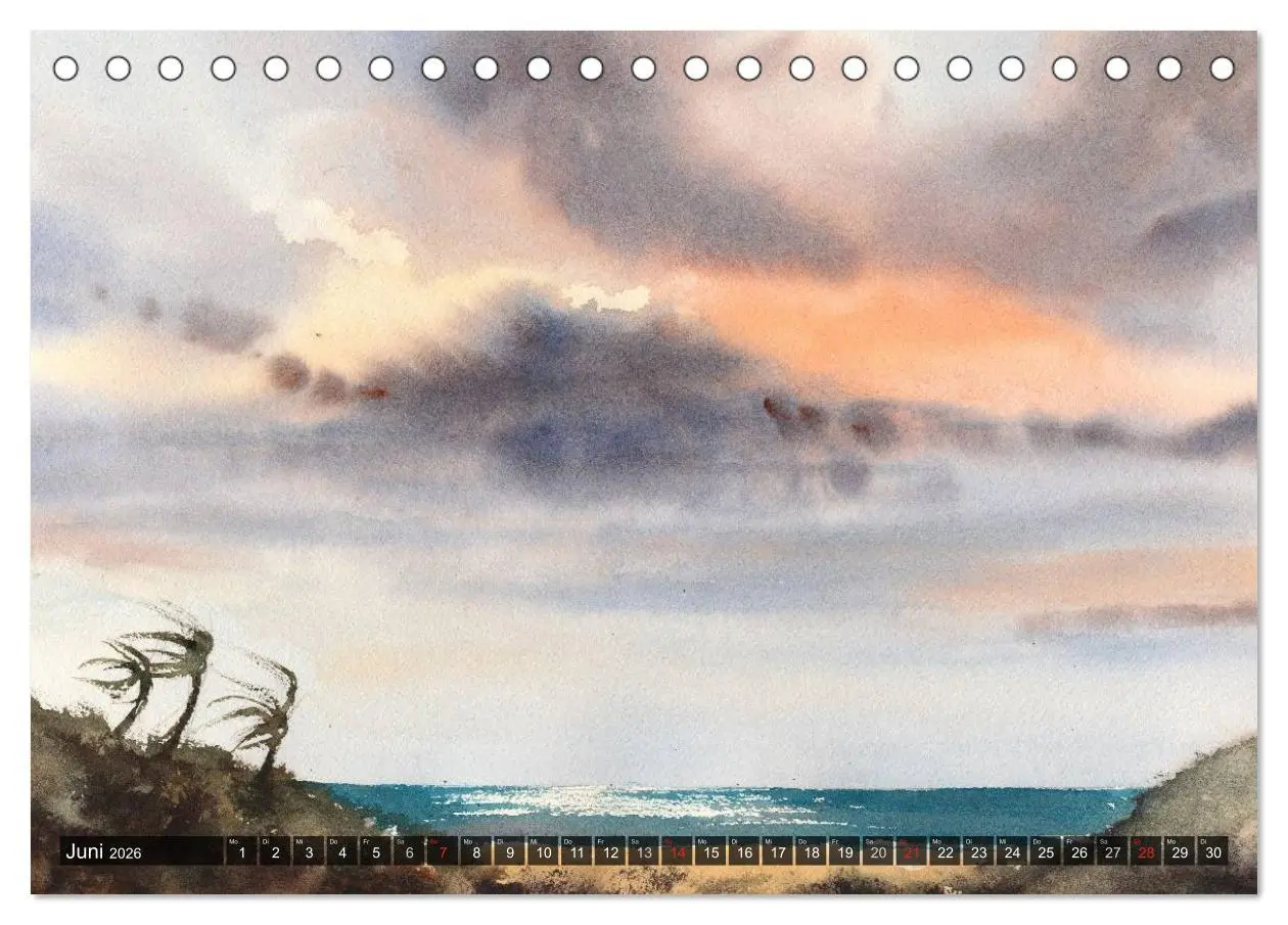 Bild: 9783457957837 | Landschaft in Aquarell (Tischkalender 2026 DIN A5 quer), CALVENDO...