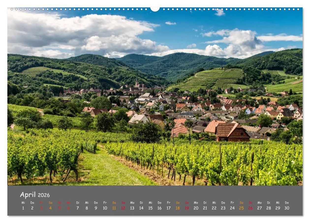 Bild: 9783516047837 | Eindrücke aus dem Elsass (Wandkalender 2026 DIN A2 quer), CALVENDO...