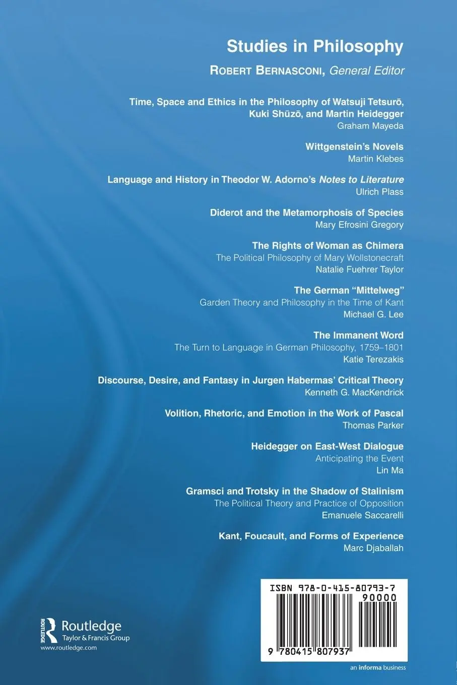 Rückseite: 9780415807937 | Kant, Foucault, and Forms of Experience | Marc Djaballah | Taschenbuch