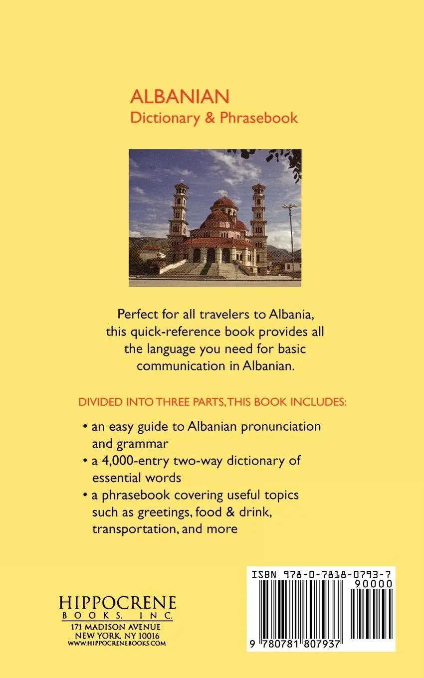 Rückseite: 9780781807937 | Albanian-English/English-Albanian Dictionary and Phrasebook | Hysa