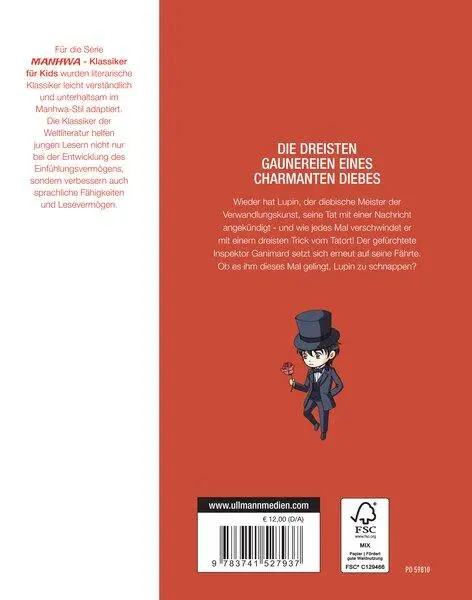Rückseite: 9783741527937 | MANHWA - Klassiker für Kids - Arsène Lupin (komplett in Farbe) | Buch