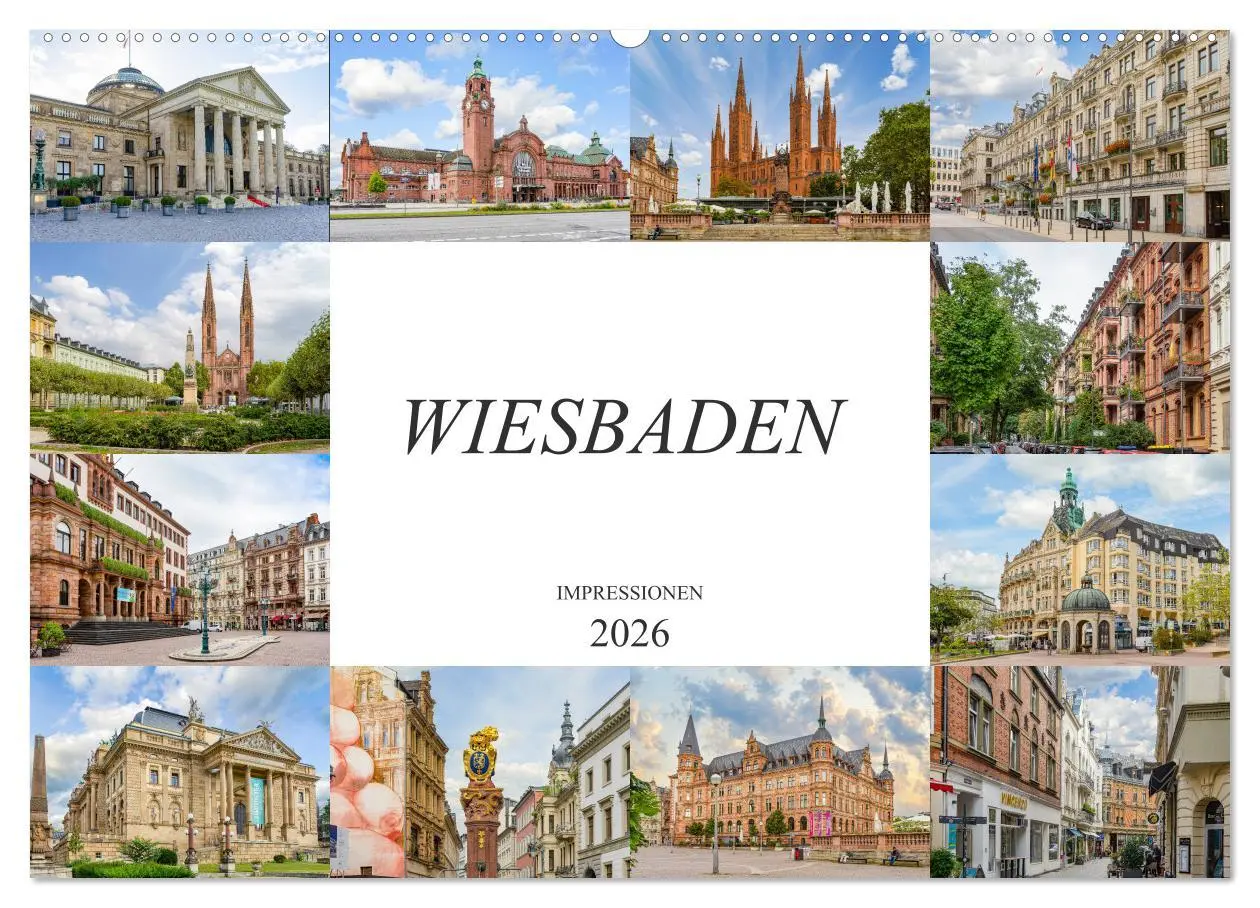 Cover: 9783457768037 | Wiesbaden Impressionen (Wandkalender 2026 DIN A2 quer), CALVENDO...