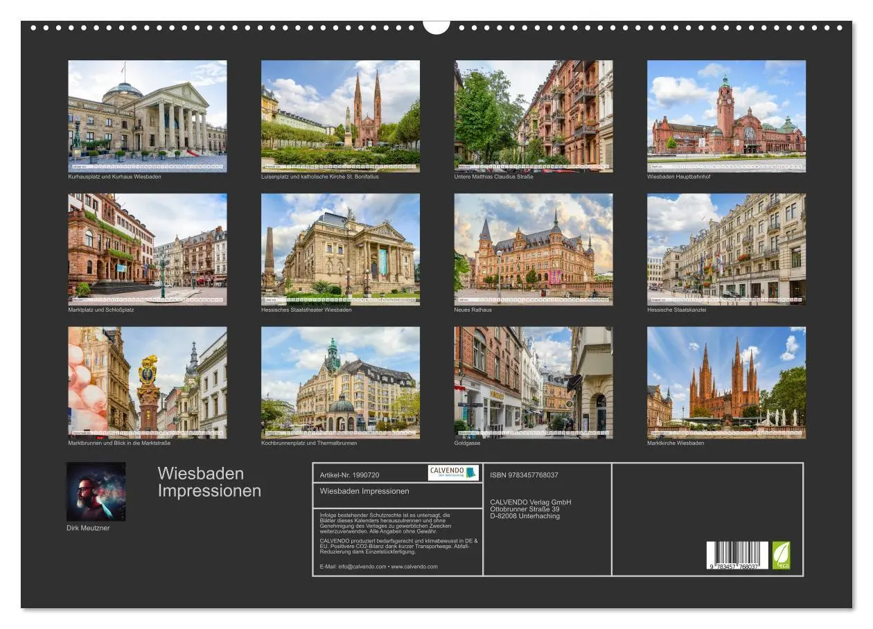 Bild: 9783457768037 | Wiesbaden Impressionen (Wandkalender 2026 DIN A2 quer), CALVENDO...