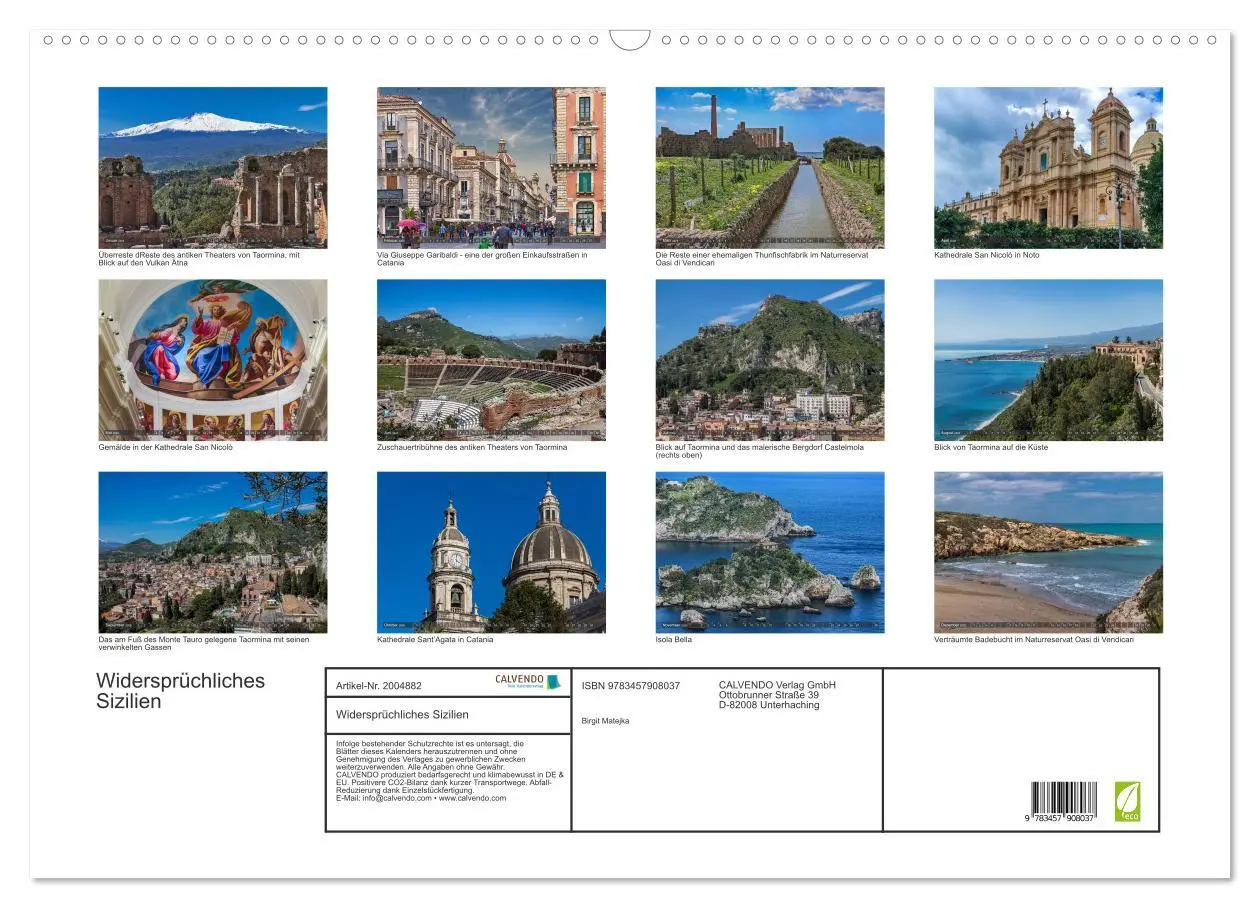 Bild: 9783457908037 | Widersprüchliches Sizilien (Wandkalender 2026 DIN A2 quer),...