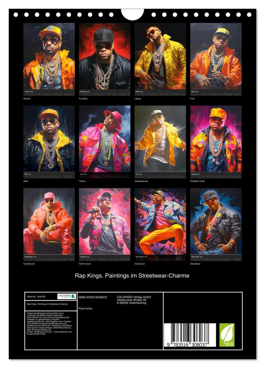 Bild: 9783516308037 | Rap Kings. Paintings im Streetwear-Charme (Wandkalender 2026 DIN A4...