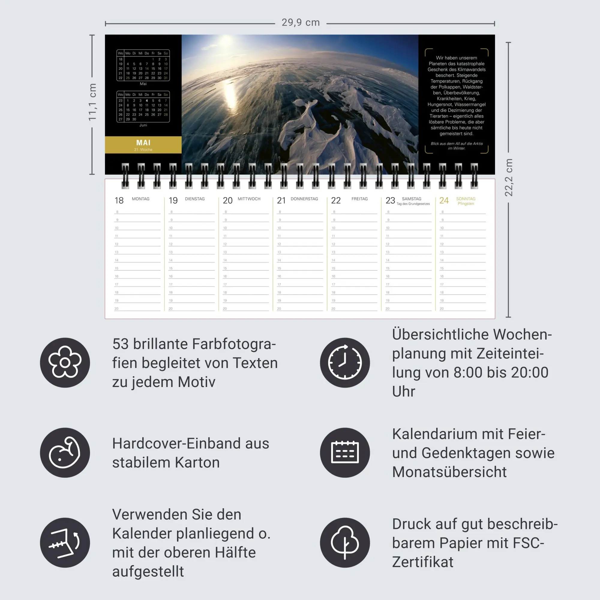 Bild: 9783840038037 | Stephen Hawking Universum Premium-Tischplaner 2026 - Wochenkalender...
