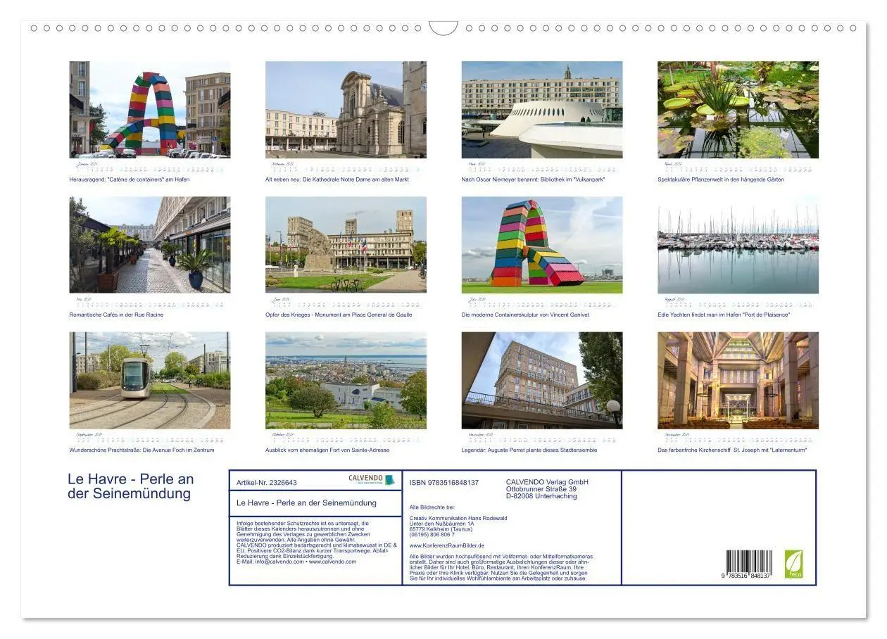 Bild: 9783516848137 | Le Havre - Perle an der Seinemündung (Wandkalender 2027 DIN A2...