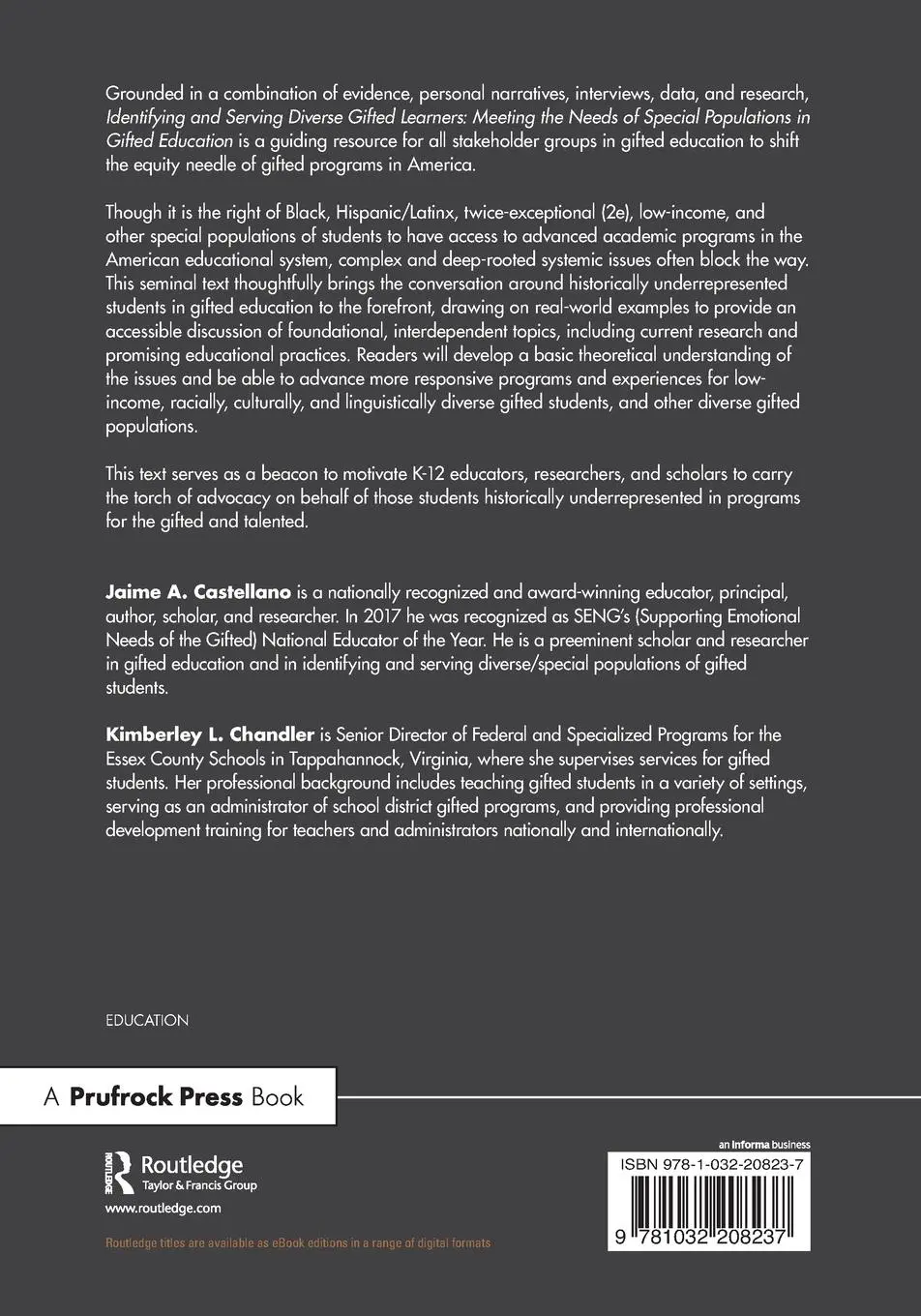 Rückseite: 9781032208237 | Identifying and Serving Diverse Gifted Learners | Castellano (u. a.)