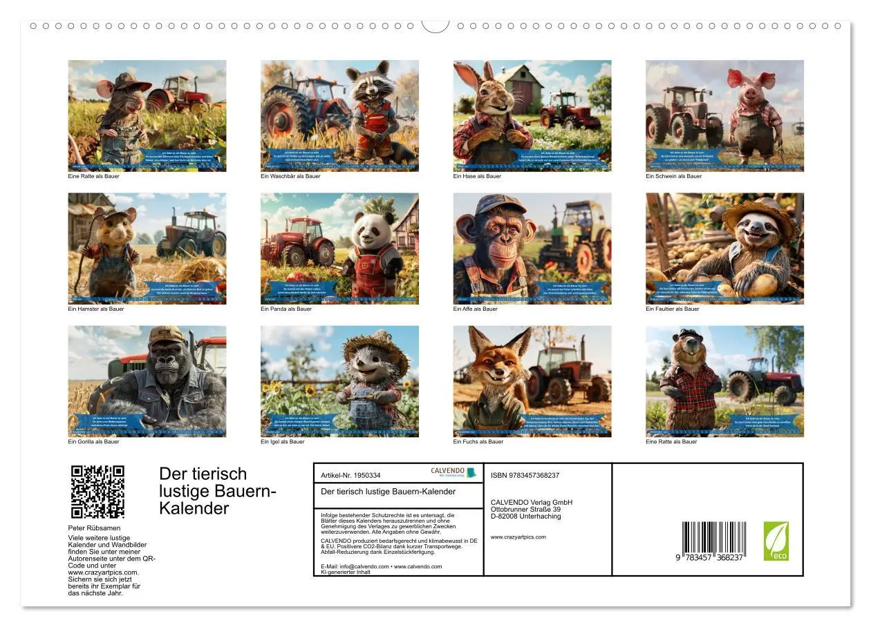 Bild: 9783457368237 | Der tierisch lustige Bauern-Kalender (hochwertiger Premium...