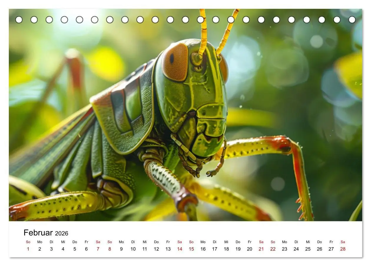 Bild: 9783457438237 | Insekten hautnah (Tischkalender 2026 DIN A5 quer), CALVENDO...