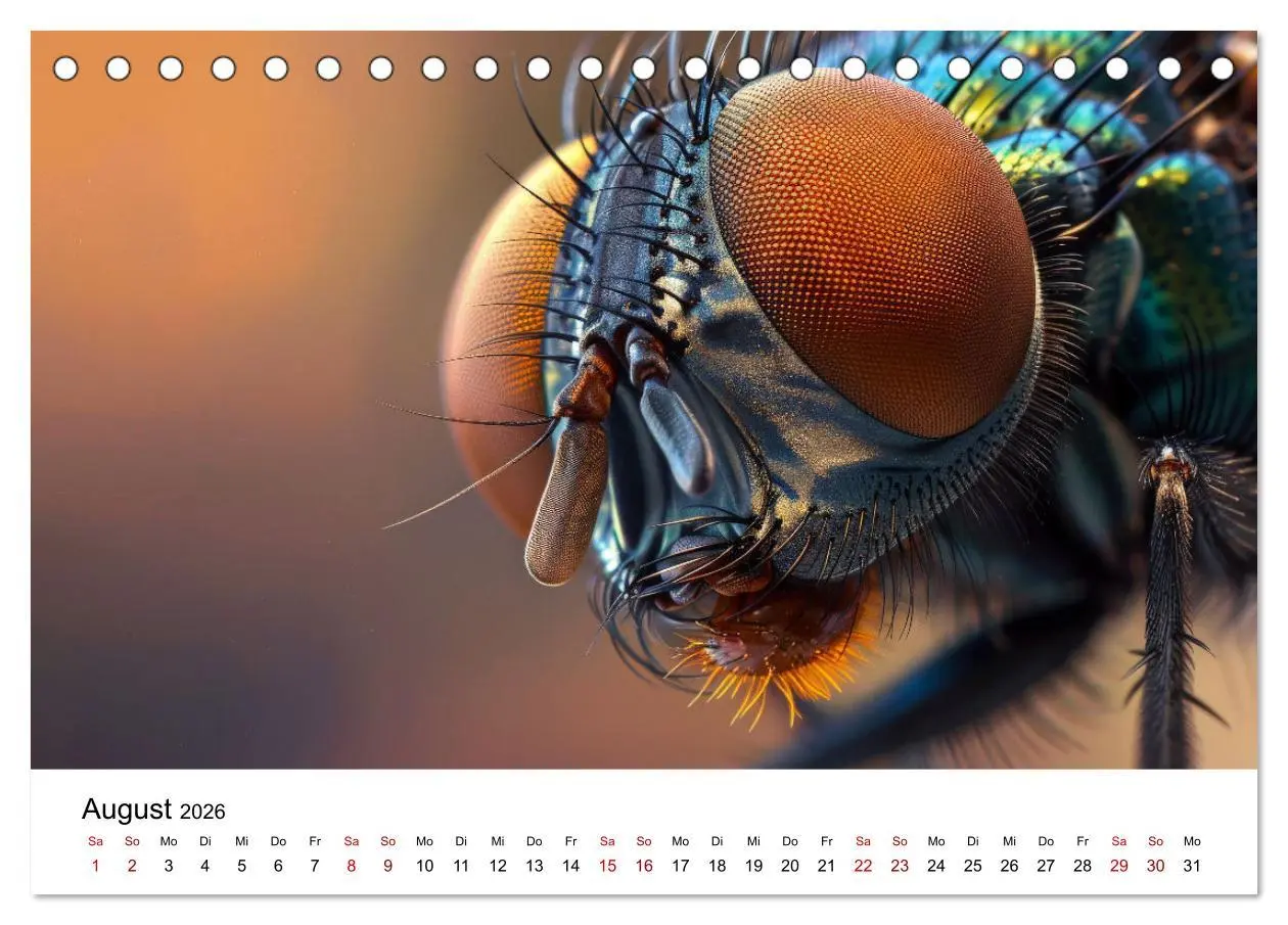 Bild: 9783457438237 | Insekten hautnah (Tischkalender 2026 DIN A5 quer), CALVENDO...