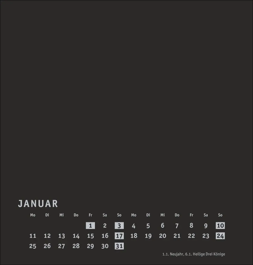 Bild: 9783756418237 | Premium-Bastelkalender schwarz mittel 2027 | Heye | Kalender | 14 S.