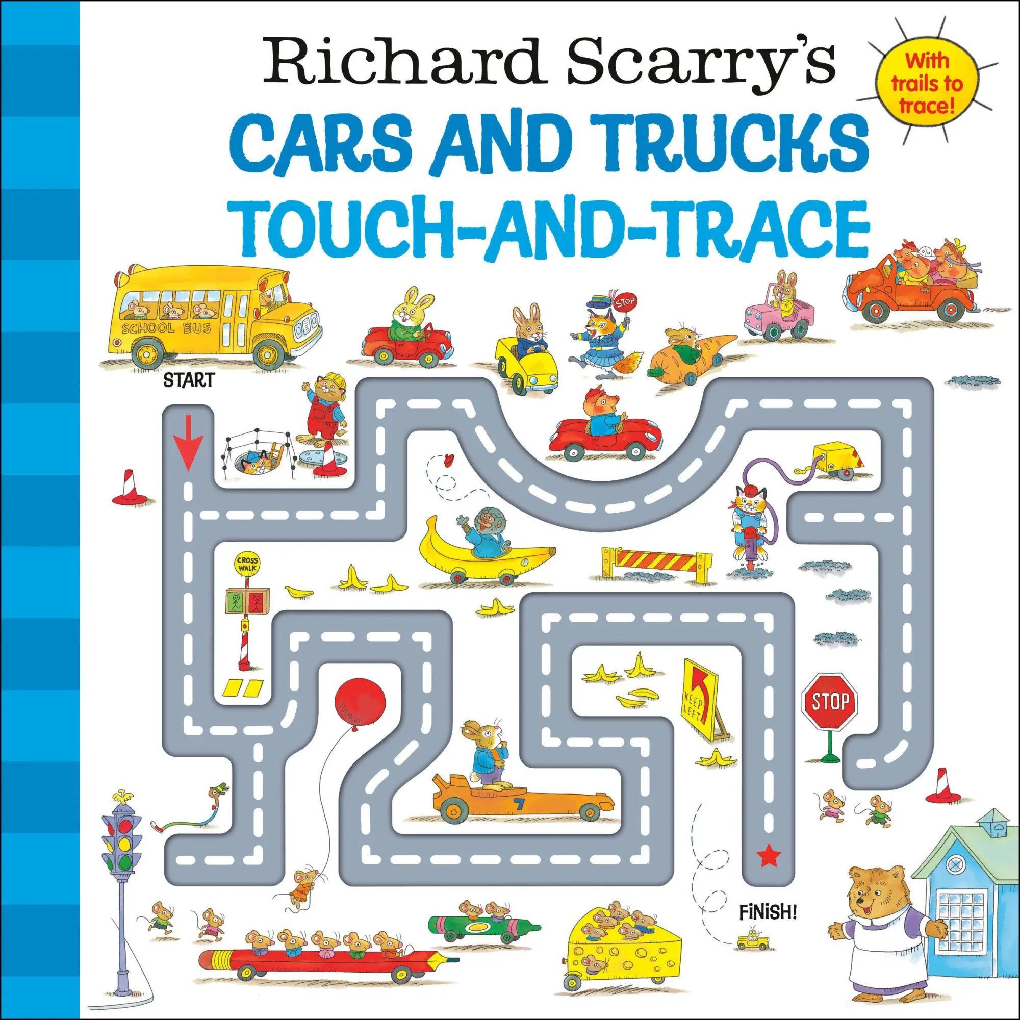 Cover: 9780593808337 | Richard Scarry's Cars and Trucks Touch-And-Trace | Richard Scarry