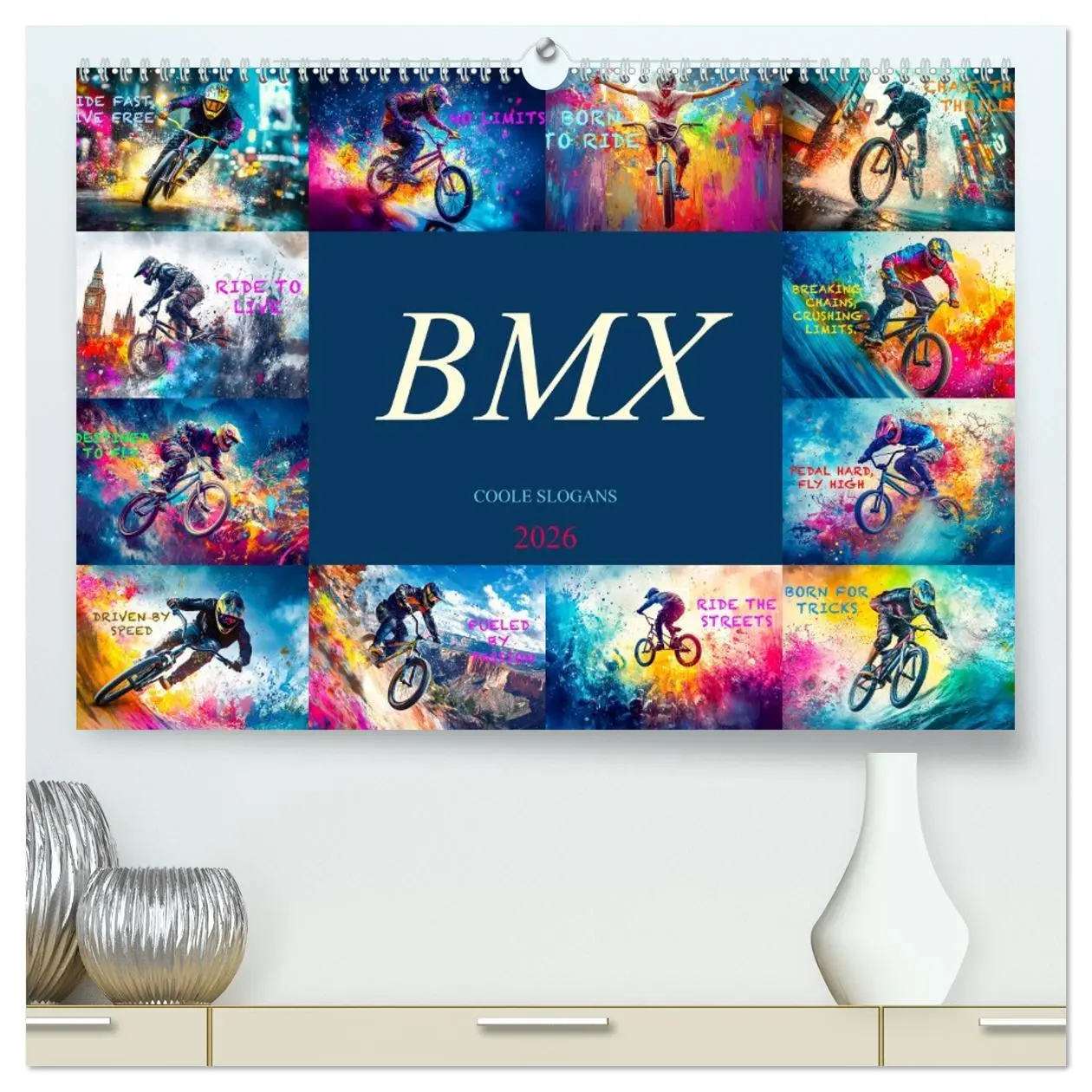 Cover: 9783457358337 | BMX - Coole Slogans (hochwertiger Premium Wandkalender 2026 DIN A2...