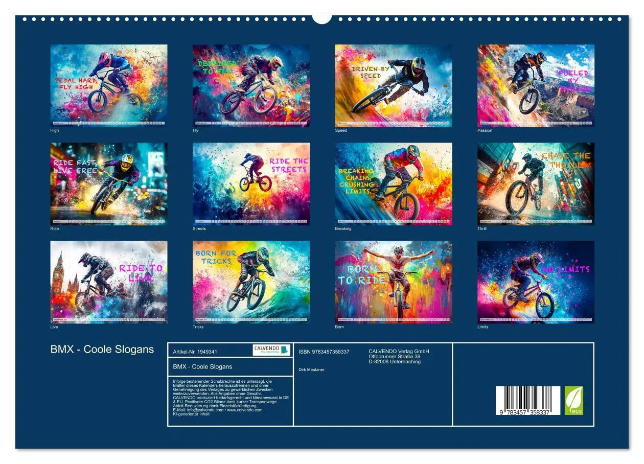 Bild: 9783457358337 | BMX - Coole Slogans (hochwertiger Premium Wandkalender 2026 DIN A2...