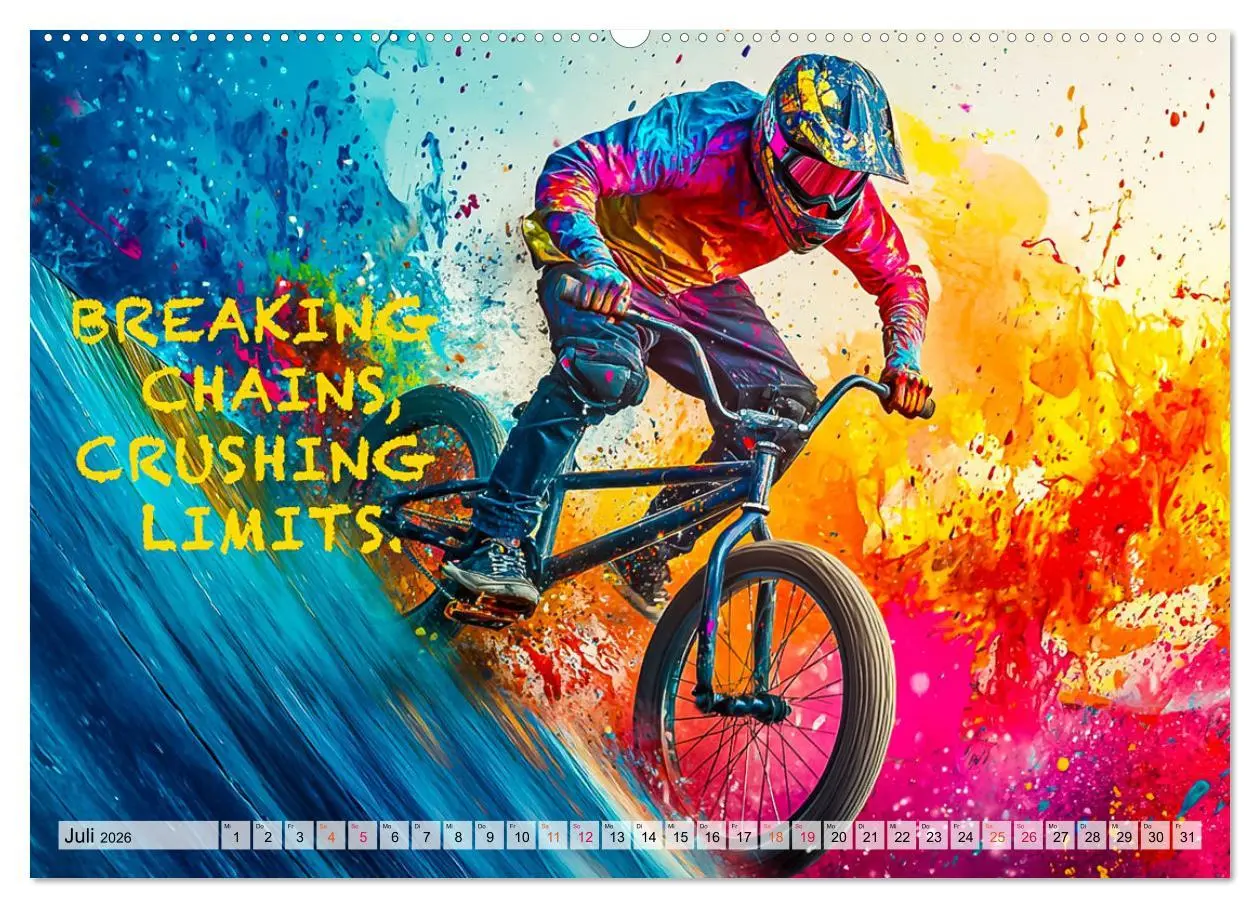Bild: 9783457358337 | BMX - Coole Slogans (hochwertiger Premium Wandkalender 2026 DIN A2...