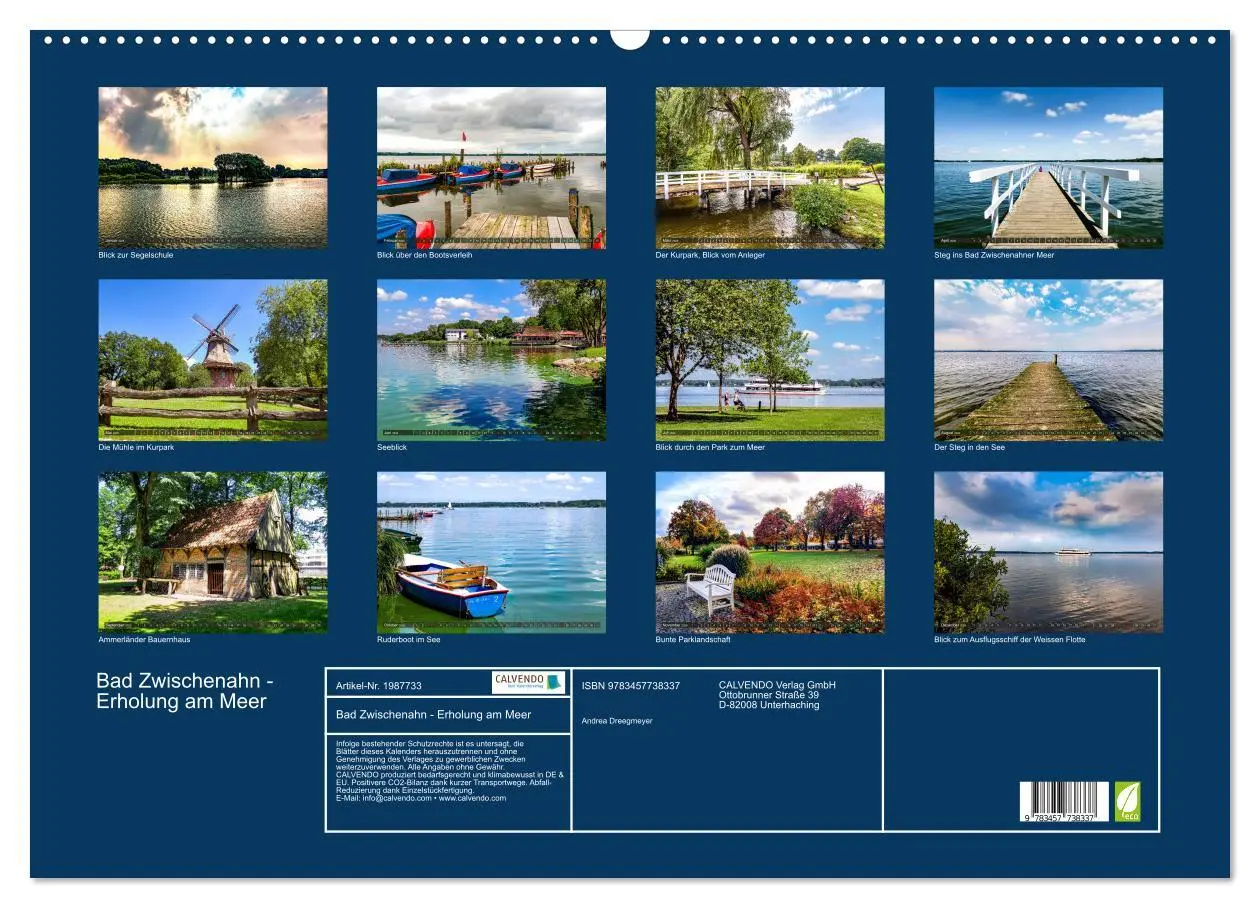 Bild: 9783457738337 | Bad Zwischenahn - Erholung am Meer (Wandkalender 2026 DIN A2 quer),...