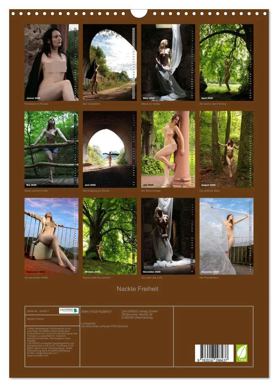 Bild: 9783516298437 | Nackte Freiheit (Wandkalender 2026 DIN A3 hoch), CALVENDO...