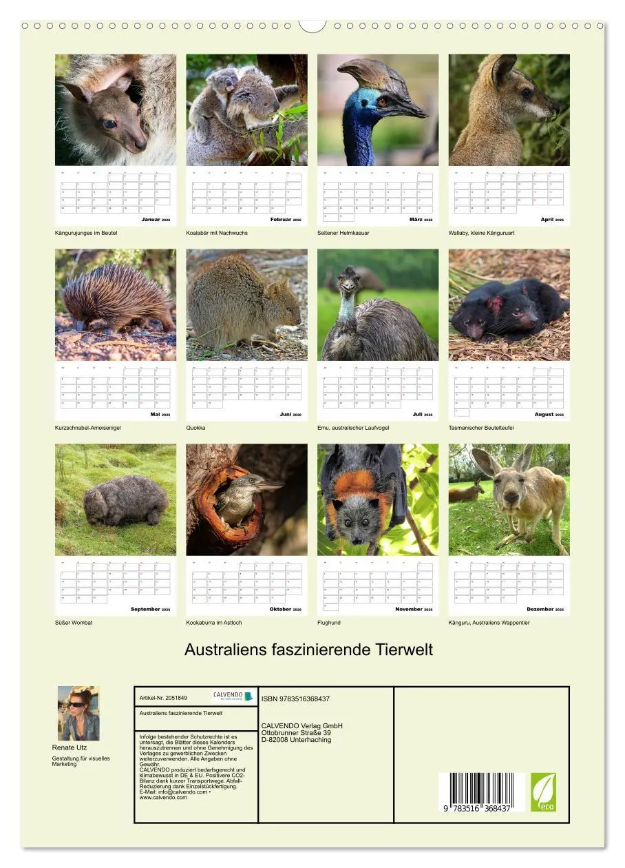 Bild: 9783516368437 | Australiens faszinierende Tierwelt (hochwertiger Premium...