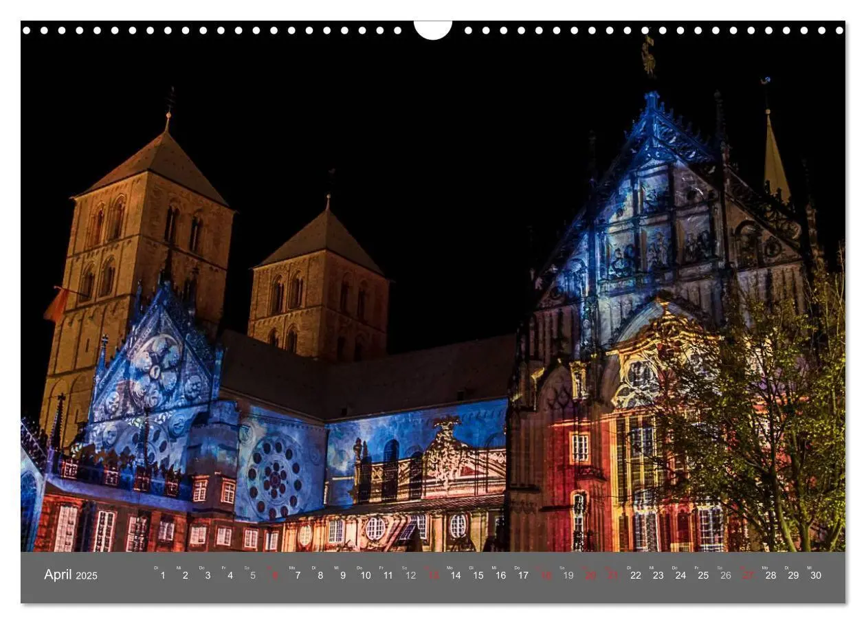 Bild: 9783435558537 | Leuchtendes Münster 2025 - die Metropole Westfalens (Wandkalender...